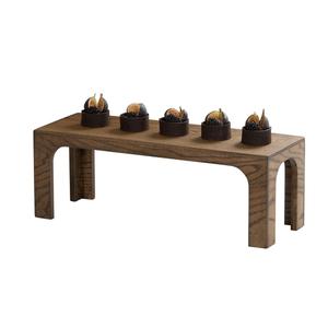 Cal-Mil 27005-7-136 Melrose 20in x 7in x 7"H Brown Wood Display Riser 