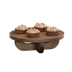 Cal-Mil 27006-4-136 Melrose 12in Diameter x 4"H Brown Wood Display Riser 