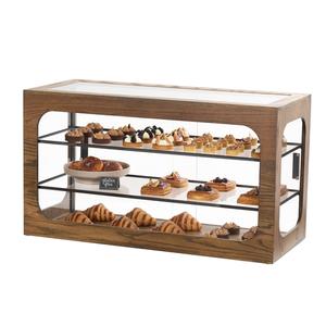 Cal-Mil 27009-136 Melrose 42" x 18" x 23.5"H Brown Wood 3-Tier Display Case