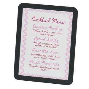 Cal-Mil 27010-811-13 Melrose 9.5" x 3" x 12"H Black Sign Holder - 6 Each