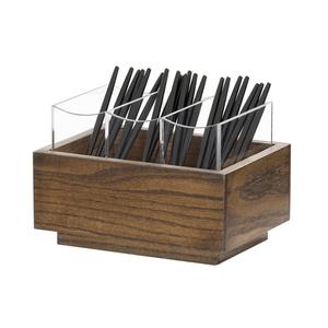 Cal-Mil 27020-136 Melrose 9.5in x 6.75in x 6.25"H Brown Wood Flatware Organizer 