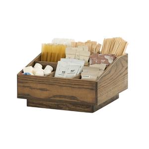 Cal-Mil 27021-136 Melrose 12.25"x 12.25"x 6.5"H Brown Wood Condiment Organizer