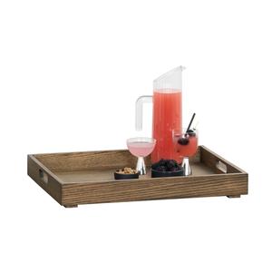 Cal-Mil 27022-136 Melrose 22.5in x 17in x 3"H Brown Wood Display Tray 
