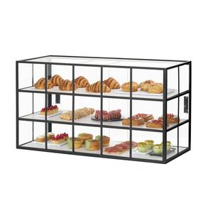 Cal-Mil 28517-13 Monterey 42" x 17" x 23.25"H Black 3-Tier Bakery Case