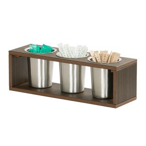 Cal-Mil 28603-3-140 Vista 17in x 5.5in x 5.5"H Mocha Flatware Cylinder Display 