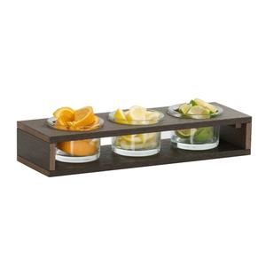 Cal-Mil 28604-4-140 Vista 16.1in x 5.5in x 2"H Mocha Condiment Organizer 