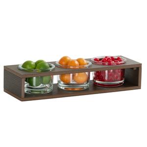 Cal-Mil 28604-5-140 Vista 19.25" x 6.4" x 2.9"H Mocha Condiment Organizer