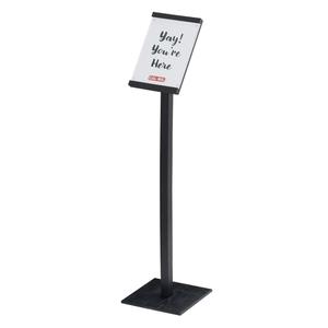 Cal-Mil 28607-13 Vista 12.5" x 12.5" x 46.75"H Black Sign Holder