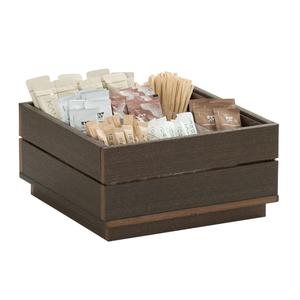 Cal-Mil 28610-140 Vista 12" x 12" x 6"H Mocha Condiment Organizer