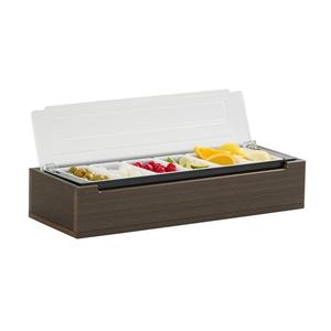 Cal-Mil 28614-140 Vista 20.75in x 7.5in x 4.5"H Mocha Bar Organizer 
