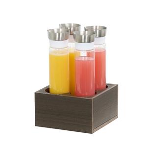 Cal-Mil 28623-140 Vista 9.5in x 9.5in x 5"H Mocha 4-Section Carafe Cooler 