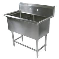 John Boos 2 Compartment 24in x 24in Stainless Steel Pro-Bowl Sink - 2PB244 