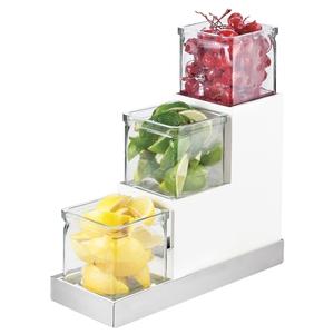 Cal-Mil 3003-55-12 Luxe 4.5" x 12.25" x 9"H 3-Tier Condiment Organizer