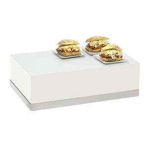 Cal-Mil 3025-55 Luxe 12in x 20in x 6.5"H White Metal Display Riser 