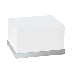 Cal-Mil 3026-55 Luxe 12" x 10" x 6.5"H White Metal Display Riser