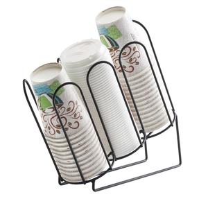 Cal-Mil 3036-13 4.5" x 11.5" x 11.5" Iron Wire (3) Section Cup/Lid Organizer