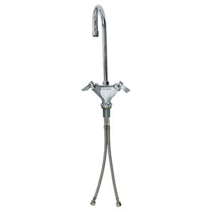 Fisher 31150 Deck-Mount Faucet with 12in Gooseneck Spout & Lever-Handles 