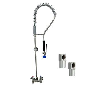 Fisher 31860 Stainless Steel 4in Backsplash Pre-Rinse Unit with Close Elbows 