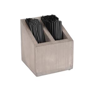 Cal-Mil 3308-110 Aspen 5.25in x 5.25in x 5.5"H Gray Pine Wood Stir-Stick Holder 