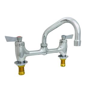 Fisher 33130 8in Deck-Mount Faucet with 12in Swing Spout & Lever-Handles 