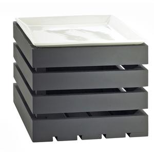 Cal-Mil 3332-10-96 Midnight Bamboo 12in x 12in x 10"H Square Display Crate Tower 