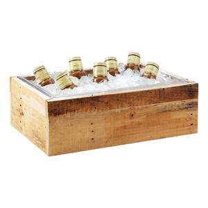 Cal-Mil 3360-10 Madera 11in x 13in x 6.5"H Rustic Pine Ice Display Tray 