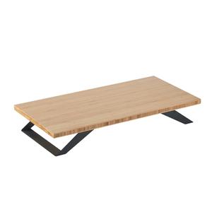 Cal-Mil 3374-4-60 Bamboo 24" x 11.75" x 4"H Black Metal Display Riser