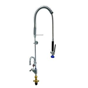 Fisher 34120 Deck-Mount Spring Pre-Rinse Unit with 10in Add-On Faucet 