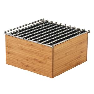 Cal-Mil 3440-60 Bamboo 9.75in x 9.75in x 5.5"H Chafing Dish Stand 