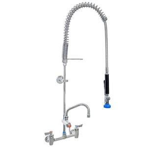 Fisher 34480 8in Backsplash Spring Pre-Rinse Unit with 16in Add-On Faucet 