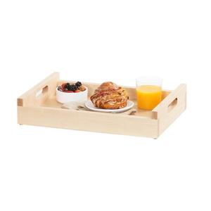 Cal-Mil 3454-1217-71 Blonde 17.25" x 12.5" x 3.5"H Maple Wood Roomservice Tray