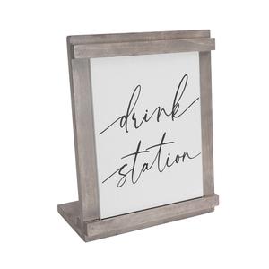 Cal-Mil 3483-811-110 Aspen 8" x 11"H Gray Pine Wood Card Holder - 6 Each