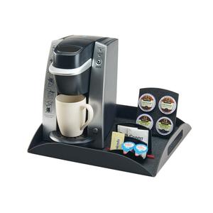 Cal-Mil 353-13 Classic 15.25in x 12.5in x 2"H Black Raised Edge Amenity Tray 
