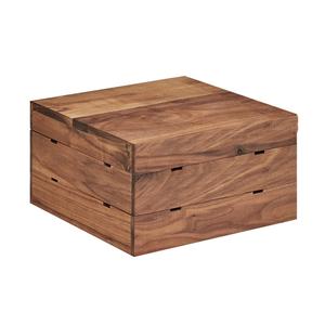 Cal-Mil 3628-7-78 Mid-Century 12in x 12in x 7"H Walnut Square Display Riser 