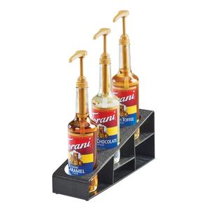 Cal-Mil 3666-13 4.5in x 15in x 6.5"H Black Plastic 3-Tier Display Riser 