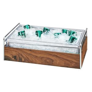 Cal-Mil 3702-12-49 Mid-Century 13.5" x 21.75" x 7.25"H Wood Ice Housing