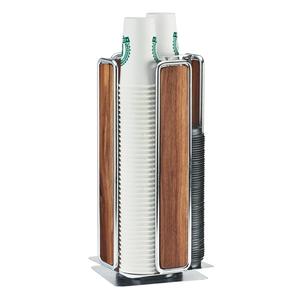 Cal-Mil 3709-49 Mid-Century 8.25in x 8.25in x 18"H Wood Cup/Lid Organizer 