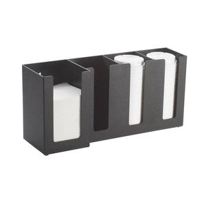 Cal-Mil 376-13 Classic 17.5in x 5in x 8"H Black Condiment Organizer 