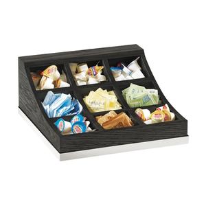 Cal-Mil 3801-87 Ashwood 13" x 13.4" x 6.1"H Dark Ash Oak Condiment Organizer