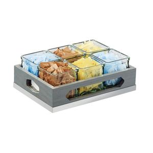 Cal-Mil 3805-83 Ashwood 12.75in x 9in x 4.5"H Gray Oak Condiment Organizer 