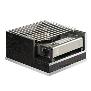 Cal-Mil 3816-87 Cinderwood 12in x 14in x 7.5"H Dark Oak Butane Stove Frame 