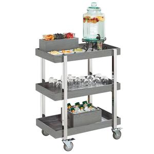 Cal-Mil 3834-83 Ashwood 31in x 20.1in x 39.25"H Gray Oak 3-Tier Beverage Cart 