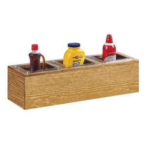 Cal-Mil 3837-3-99 Madera 11.75inx 7.5inx 6.25"H Rustic Pine Bar Condiment Holder 