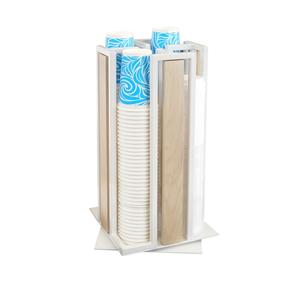 Cal-Mil 3904-71 Blonde 9.25in x 9.25in x 18"H Maple Wood Cup & Lid Organizer 
