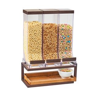 Cal-Mil 3909-84 Sierra 18"x 10"x 24"H Clear Cereal Dispenser w/ (3) 10L Bins