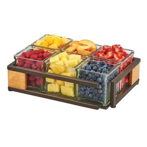 Cal-Mil 3910-6-84 Sierra 12.5" x 9" x 4.5"H Rustic Pine Condiment Organizer