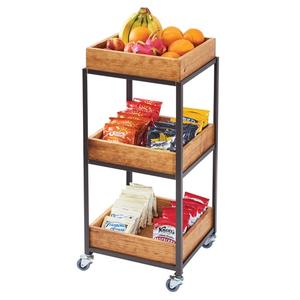 Cal-Mil 3921-84 Sierra 14.75in x 14.75in x 35"H Rustic Pine Merchandiser Cart 