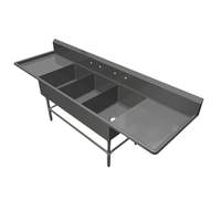 John Boos 3 Compartment 20in x 28in Stainless Steel Pro-Bowl Sink - 3PB20284-2D24 