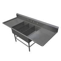 John Boos 3 Compartment 14in x31in Stainless Steel Pro-Bowl Platter Sink - 3PB14314-2D24 