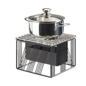 Cal-Mil 4106-13 Portland 10.25in x 10in x 7.5"H Black Wire Chafing Dish Stand 
